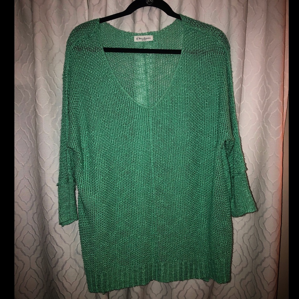 Teal V-Neck Sweater S/M